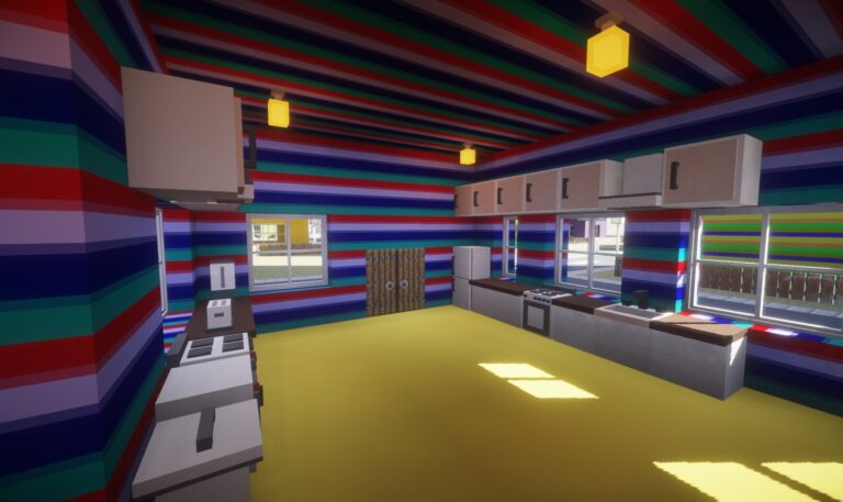 restaurantul minecraft mobilat